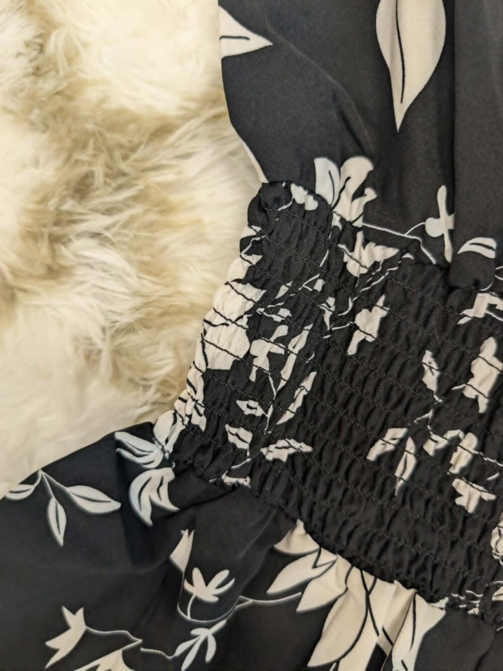 Floral Wide Leg Jumpsuit Black & White | La La Muse | NWT - Picture 5 of 5